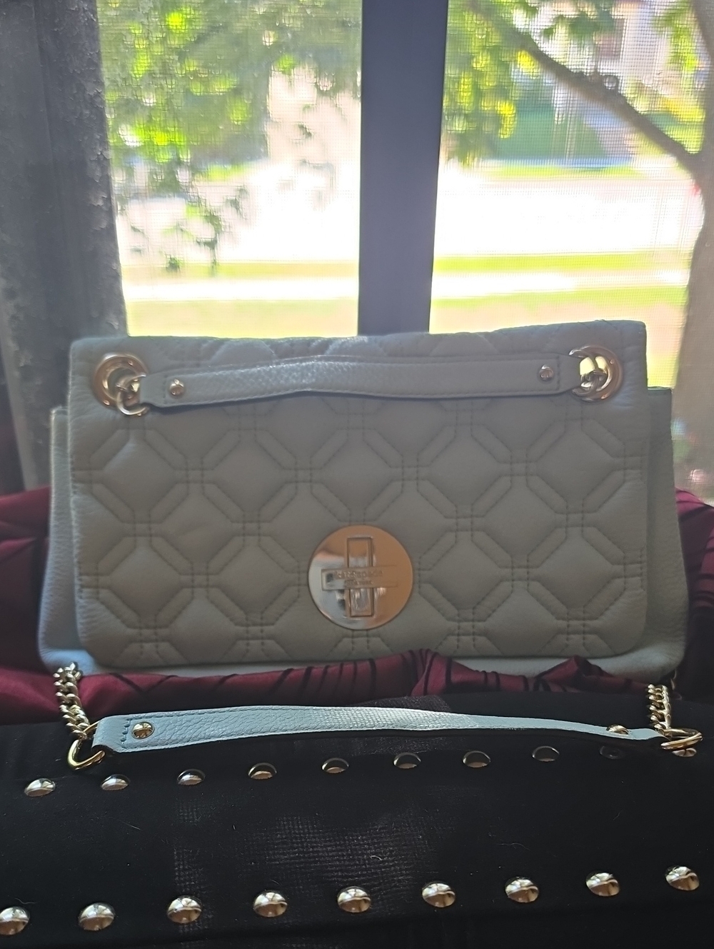 kate spade Quilted Pale Blue Shoulder Bag with Gold Hardware - Picture 13 of 13
